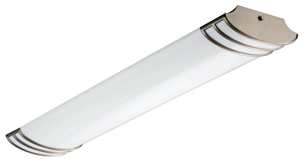 Lithonia Lighting Brushed Nickel 64W 2-Light Fluorescent T8 Linear Ceiling Fixture in Brushed Nickel 