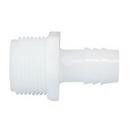 United States Plastic White MPT x Barbed Plastic Reducing Hose Barb 