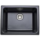 ROHL&reg; Matte Black 24 x 18-1/2 in. No Hole Fireclay Single Bowl Undermount Kitchen Sink 