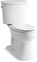 KOHLER White 1.6 gpf Elongated Floor Mount Two Piece Toilet 