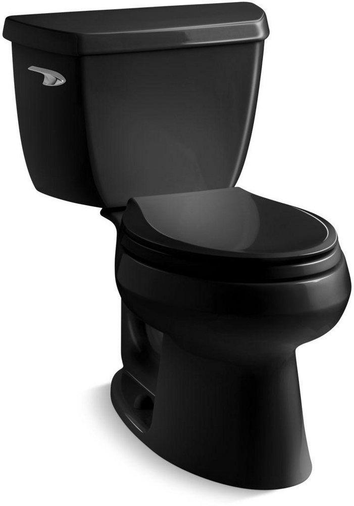KOHLER Black Black&trade; 1.28 gpf Elongated Floor Mount Two Piece Toilet 