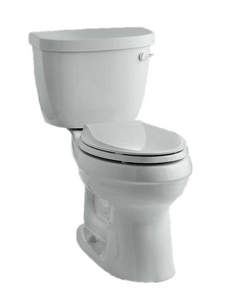 KOHLER White 1.6 gpf Elongated Floor Mount Two Piece Toilet 