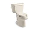 KOHLER Almond 1.28 gpf Elongated Floor Mount Two Piece Toilet 