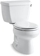 KOHLER White 1.28 gpf Round Floor Mount Two Piece Toilet 