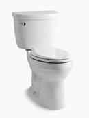 KOHLER White 1.28 gpf Elongated Two Piece Toilet with Left-Hand Trip Lever 