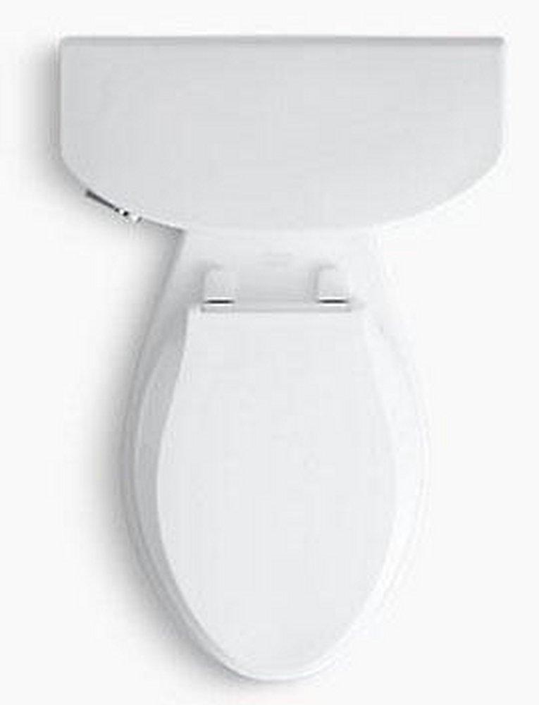 KOHLER White 1.28 gpf Elongated Two Piece Toilet with Left-Hand Trip Lever 