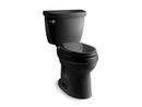 KOHLER Black Black&trade; 1.28 gpf Elongated Two Piece Toilet with Left-Hand Trip Lever 