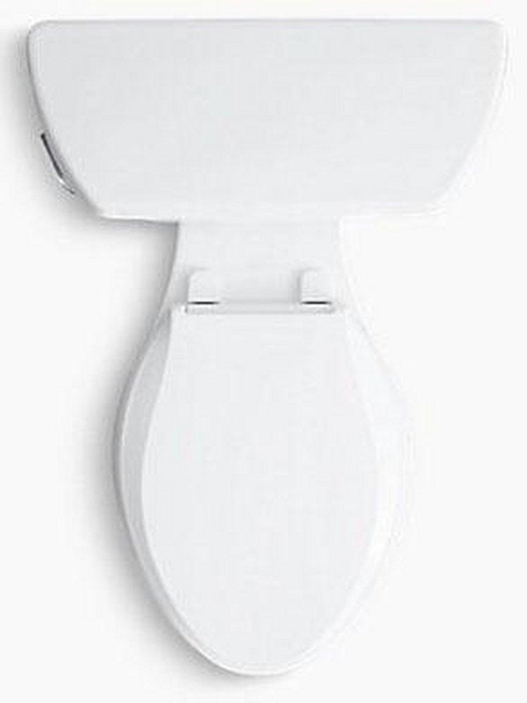 KOHLER White 1.28 gpf Elongated Floor Mount Two Piece Toilet 