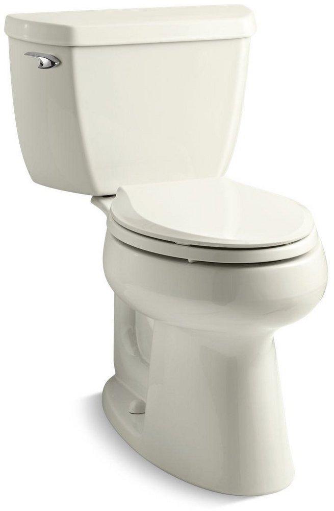 KOHLER Biscuit 1.28 gpf Elongated Floor Mount Two Piece Toilet 