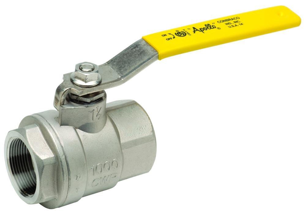Apollo Valves Silver Stainless Steel Full Port FNPT 1000# Ball Valve 