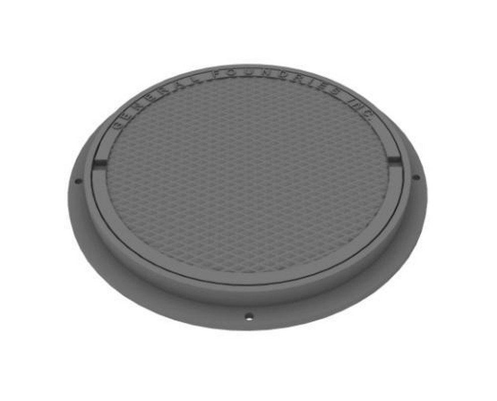 General Foundries 3 in. Gray Iron Light Duty Manhole Frame and Cover 