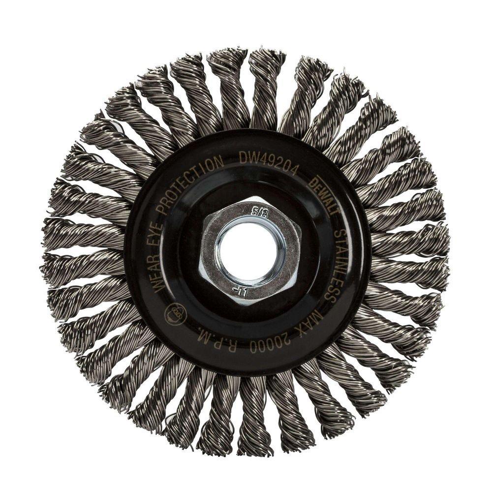 DEWALT Black Stainless Steel Silver Brazing Wire Wheel 
