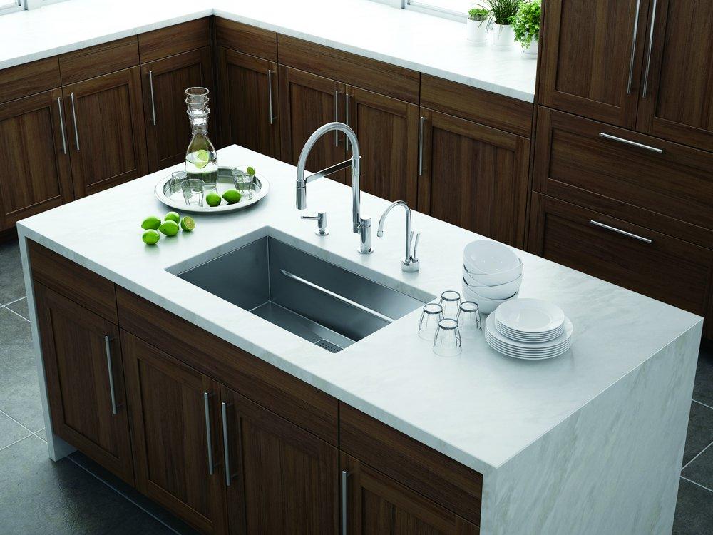 Franke Stainless Steel 28-3/4 x 17-3/4 in. No-Hole Single Bowl Undermount Kitchen Sink 