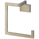 Square Open Towel Ring in Brushed Nickel
