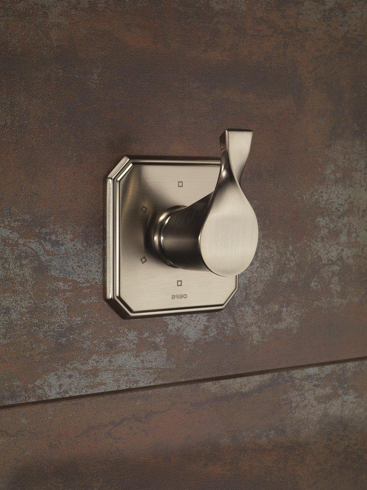 Brizo Brushed Nickel 3-Setting Tub and Shower Diverter Valve with Single Lever Handle 