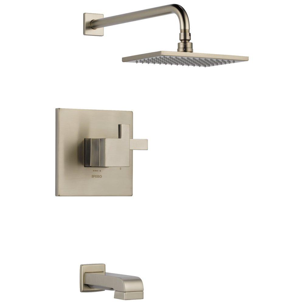 Brizo Brushed Nickel Two Handle Single Function Bathtub & Shower Faucet (Trim Only) 