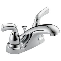 Two Handle Centerset Bathroom Sink Faucet in Chrome