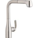 Single Handle Pull Out Kitchen Faucet in Brushed Nickel