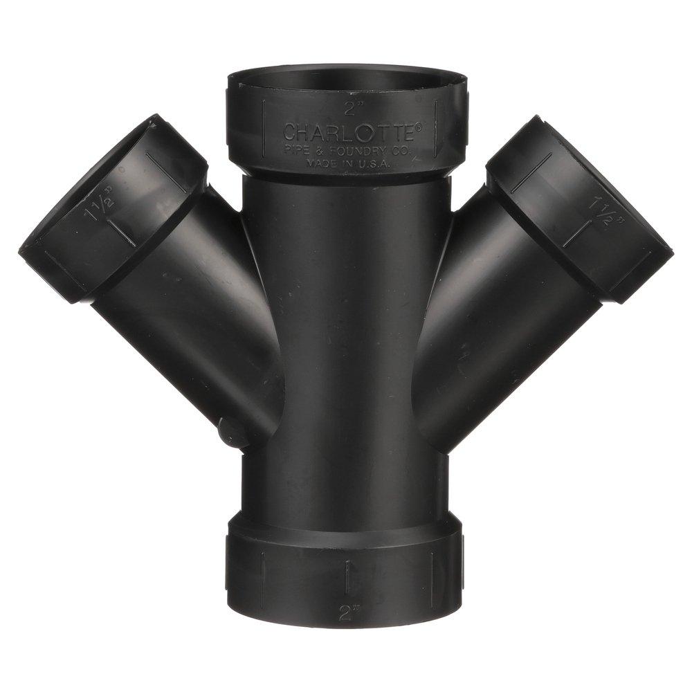 Black ABS DWV Double Wye 