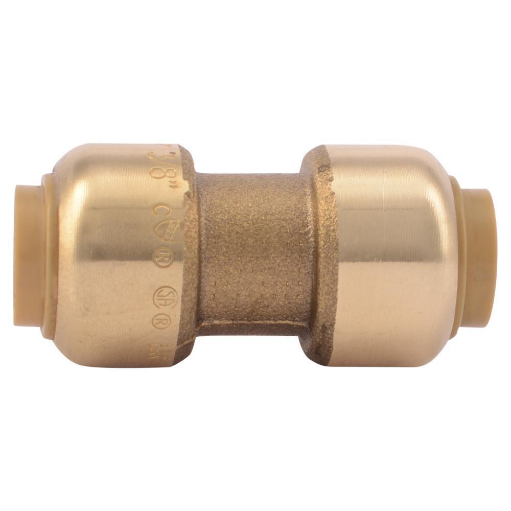 SharkBite&reg; Natural Brass Push Brass Coupling 
