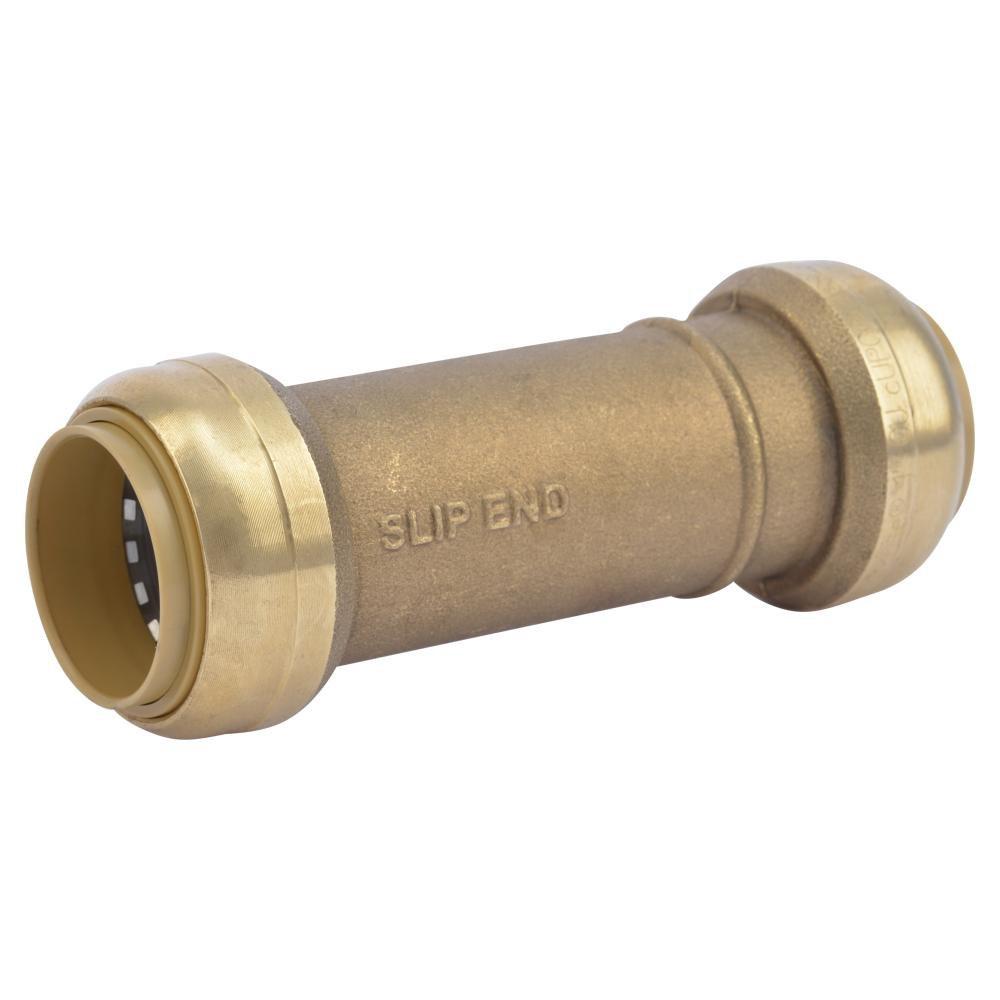 SharkBite&reg; Natural Brass Push Brass Coupling 
