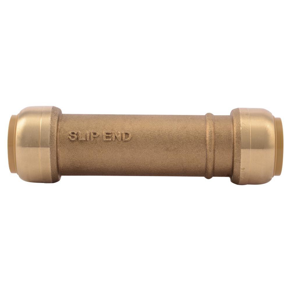 SharkBite&reg; Natural Brass Push Brass Coupling 