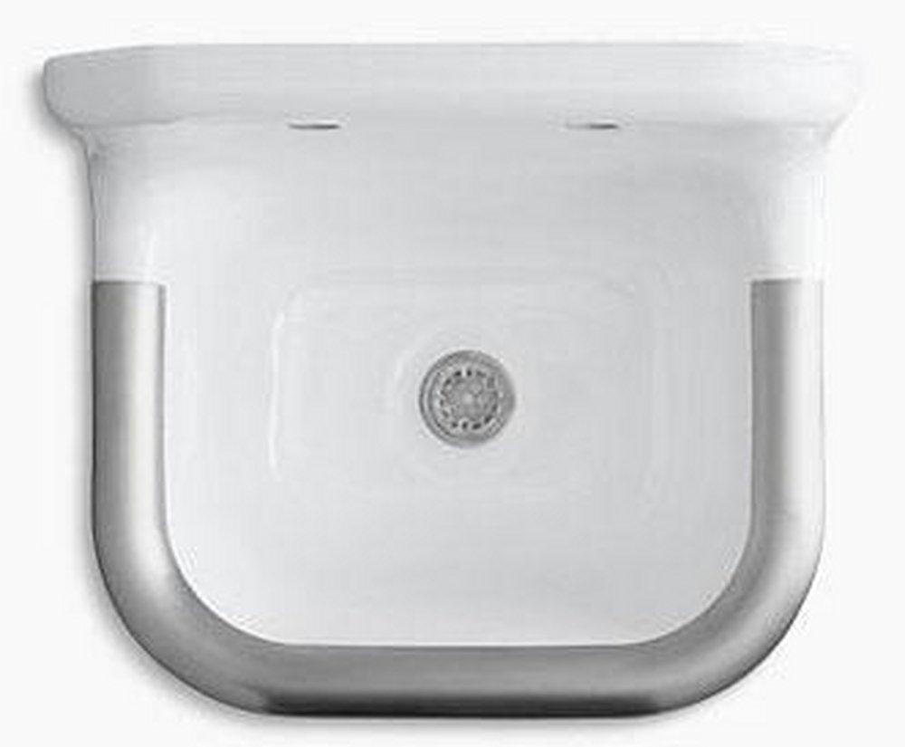 KOHLER White 24 x 20 in. Cast Iron Service Laundry Sink 