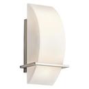 60 W 2-Light Wall Sconce in Brushed Nickel