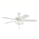 52 in. 40 W 3-Light 5-Blade B10 Ceiling Fan in Satin Natural White