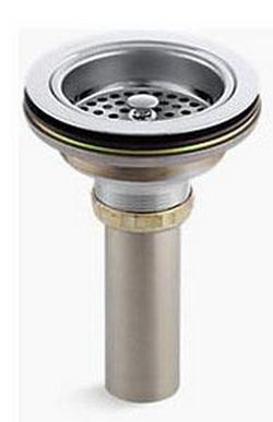 Brass Basket Strainer with Tailpiece in Polished Chrome