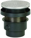 3 in. No Hub Ductile Iron Cleanout Assembly with 6-1/2 in. Round Stainless Steel Cover