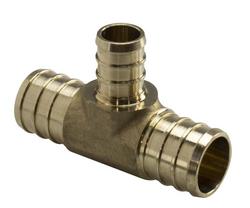 1 x 1 x 3/4 in. Brass PEX Crimp Tee