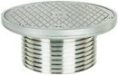 4 in. No Hub Cleanout Fixture with 6-1/2 in. Round Stainless Steel Cover