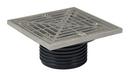 3 in. Hub PVC Floor Drain Fixture with 5-7/8 in. Square 304 Stainless Steel Grate and Ring and Strainer