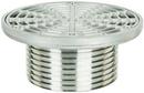 4 in. No Hub Floor Drain Fixture with 6-1/2 in. Round 304 Stainless Steel Grate and Ring and Strainer