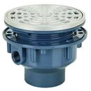 2 x 3 in. MIP PVC Floor Drain with 5-1/2 in. Round Stainless Steel Ring and Strainer