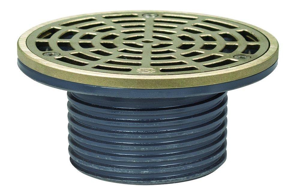 Sioux Chief Nickel Bronze No Hub Plastic Floor Drain 