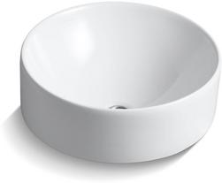 16-1/2 in. Vessel Mount Round Vitreous China Bathroom Sink in White