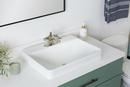 KOHLER White 23 in. Drop-in or Vessel Mount Rectangular Vitreous China Bathroom Sink 