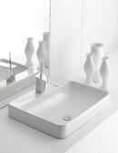 KOHLER White 23 in. Drop-in or Vessel Mount Rectangular Vitreous China Bathroom Sink 