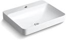 23 in. Drop-in or Vessel Mount Rectangular Vitreous China Bathroom Sink in White