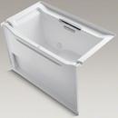 60 x 38 in. Left-Hand Drain Bath Tub with Bar in White