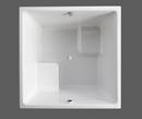 48 x 48 in. Total Massage Drop-In Bathtub with Center Drain in White