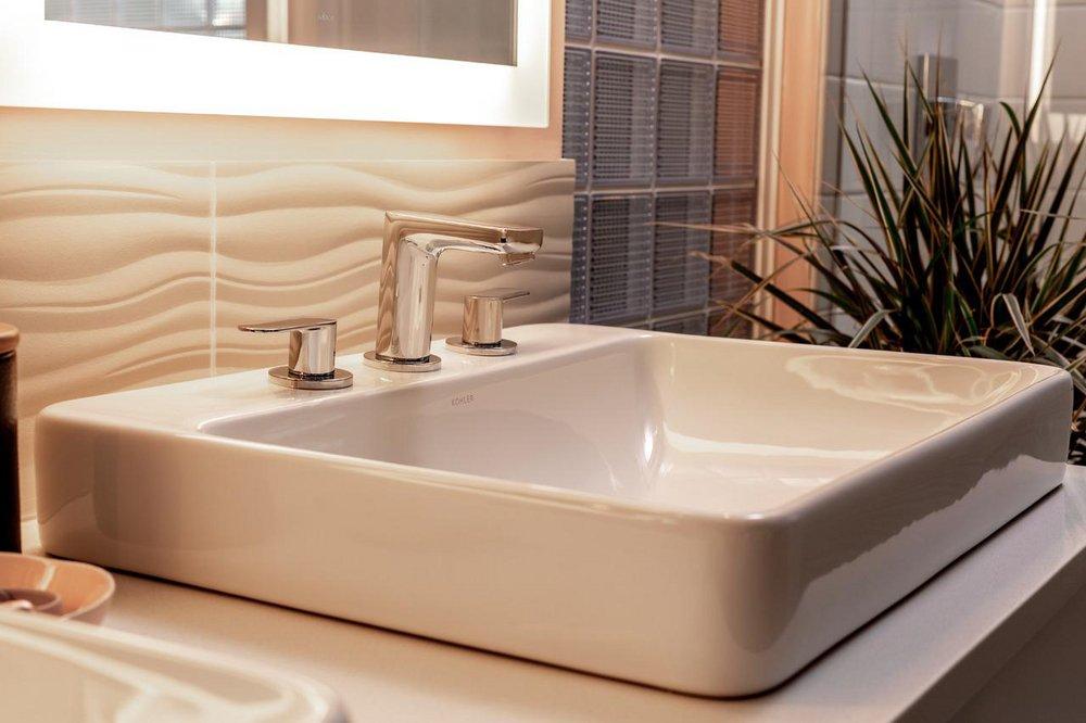 KOHLER White 23 in. Drop-in or Vessel Mount Rectangular Vitreous China Bathroom Sink 