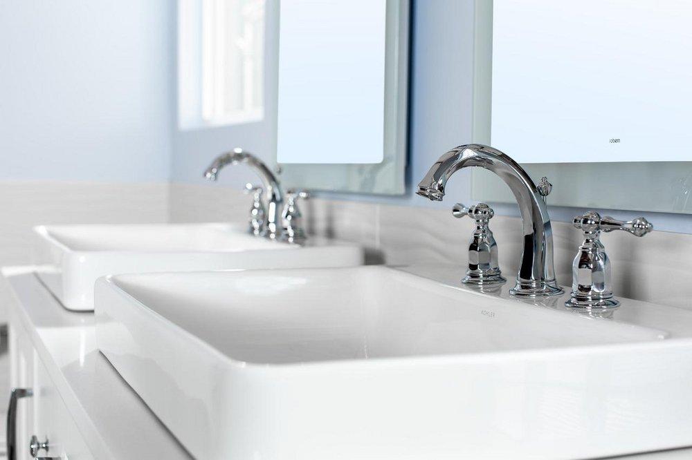 KOHLER White 23 in. Drop-in or Vessel Mount Rectangular Vitreous China Bathroom Sink 