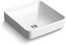 16-1/4 x 16-1/4 in. Square Dual Mount Bathroom Sink in White