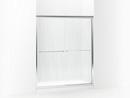 Sterling Silver 70-1/16 x 59-5/8 in. Shower Door with Grafite Glass 