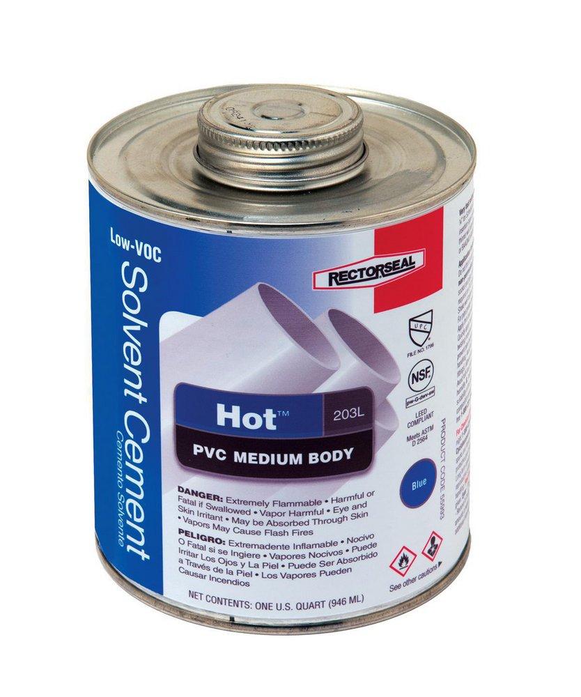 Rectorseal Fast Set Plastic Blue Pipe Cement 