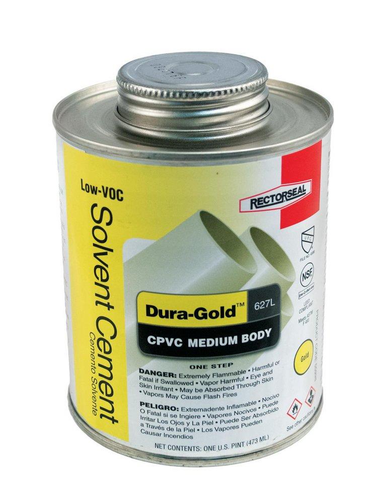 Rectorseal Medium Low Voc PVC Pipe Solvent Cement in Gold 