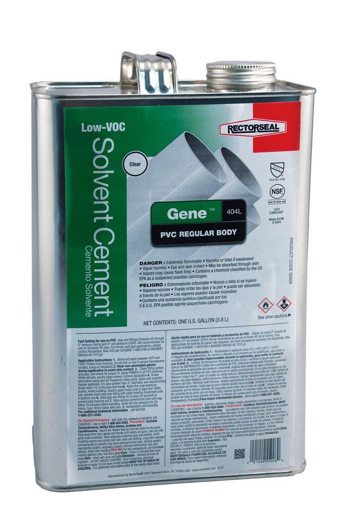 Rectorseal Fast Set Plastic Clear Pipe Cement 